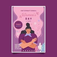 poster della giornata internazionale della donna vettore