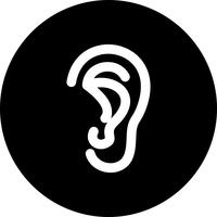 Icona orecchio vettoriale