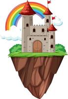 castello di fantasia isolato in stile cartone animato vettore