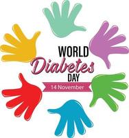 poster per la giornata mondiale del diabete vettore