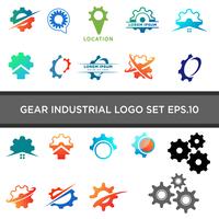 ingranaggio logo design industriale icona elemento illustrazione vettore