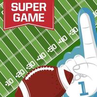 super gioco di football americano vettore