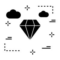 Icona del diamante vettoriale