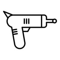 icona della linea della pistola spaziale vettore