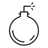icona della linea della bomba vettore