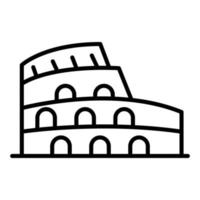 icona della linea del Colosseo vettore