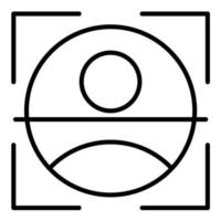 icona della linea dello scanner facciale vettore