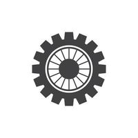 disegno vettoriale del logo delle ruote dentate