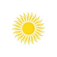 vettore astratto sole icona logo vettore. modello di degno del logo del sole.