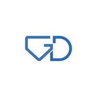 lettera gd logo vettore