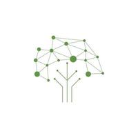 icona dell'albero della tecnologia digitale. logo dell'albero tecnologico vettoriale. stock illustrazioni.eps vettore