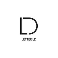 vettore di progettazione del logo ld.