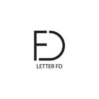 design del logo della lettera fd vettore