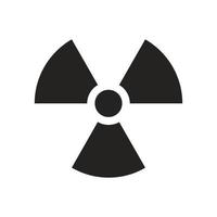illustrazione del simbolo di pericolo radioattivo, nucleare. icone solide. vettore