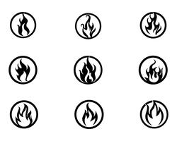 Progettazione dell&#39;illustrazione di vettore della fiamma del fuoco