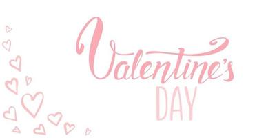 San Valentino doodle lettering sfondo vettore