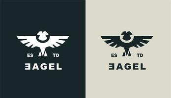 logo moderno eagel geometrick per marchio e azienda vettore