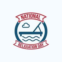 disegno vettoriale della giornata nazionale del relax