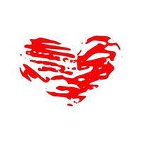 doodle disegnato a mano del cuore. vettore, minimalismo, icona, adesivo, arredamento amore San Valentino rosso vettore