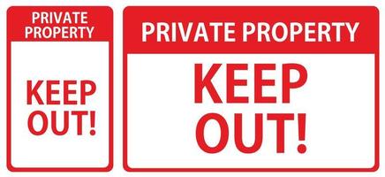 cartello di proprietà privata tenere fuori vettore