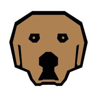 logo astratto dell'icona della testa di cane vettore