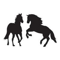 icona logo silhouette cavallo art vettore