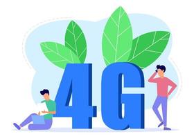 illustrazione grafica vettoriale personaggio dei cartoni animati di 4g