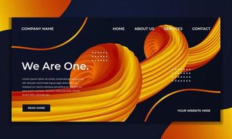 moderno colorato 3d home page o landing page design sfondo astratto vettore