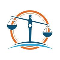 vettore del logo della giustizia
