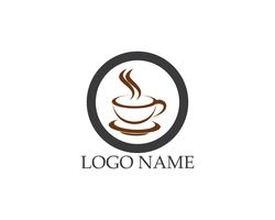 Progettazione dell&#39;icona di vettore del modello di logo della tazza di caffè