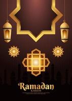 disegno della cartolina d'auguri del ramadan vettore