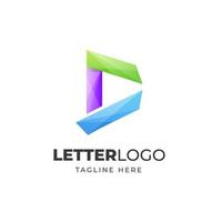 lettera c astratto moderno logo colorato disegno vettoriale