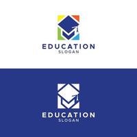 design del logo dell'istituto di istruzione. modello di progettazione del logo di istruzione vettore