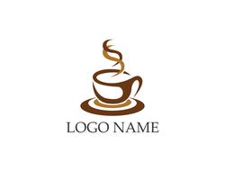 Progettazione dell&#39;icona di vettore del modello di logo della tazza di caffè