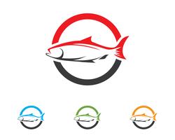 Vettore di logo icona di pesce