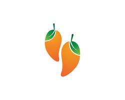 Frutto di mango simbolo del logo vettoriale