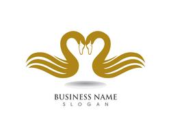 Swan logo Template vettoriale