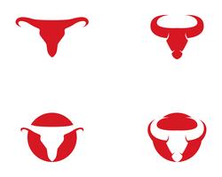 Bull Taurus Logo Template vettoriale icona illustrazione,