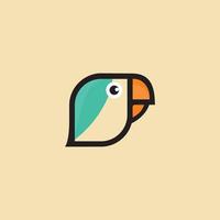 illustrazione vettoriale pappagallo moderno e minimalista