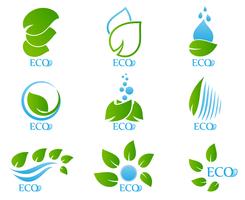 Set di icone di ecologia vettore
