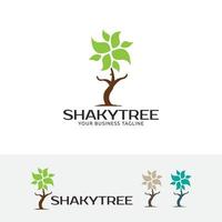 design del logo del concetto di albero vettore