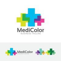 design del logo di concetto medico vettore