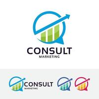 progettazione del logo di consulenza di marketing vettore