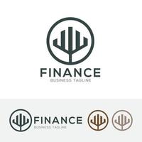 modello di progettazione del logo finanziario vettore