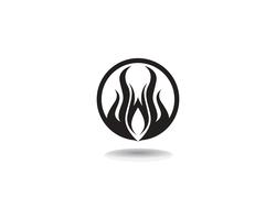 Fire Logo Template vector icon Concetto di logo di petrolio, gas ed energia