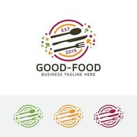 buon cibo logo design vettoriale