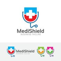 design del logo del concetto di vettore medico