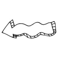 cartone animato doodle lineare isolato su sfondo bianco. vettore