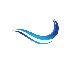 Logo della spiaggia dell&#39;onda dell&#39;acqua della spruzzata e vettore di simbolo