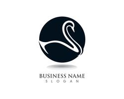 Swan logo Template vettoriale